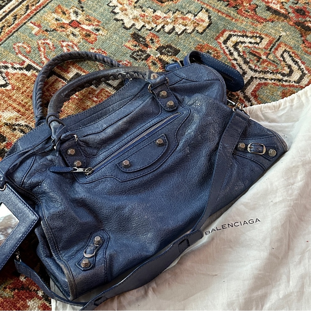 Balenciaga Giant 21 city Handbag with Silver Hardware and mirror